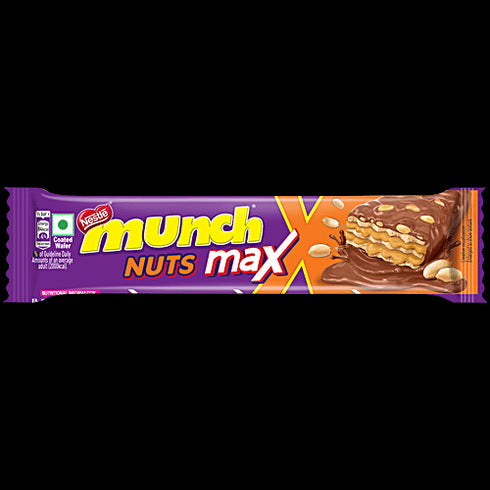 Nestle Munch Max Nuts Double Choco Coated Wafer Bar 37g