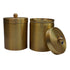Brass Jar with Lid for Tea Sugar and Spice 419g Each (Pack of 2)