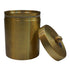 Brass Jar with Lid for Tea Sugar and Spice 419g Each (Pack of 2)