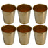 Pure Brass Plain Water Drinking Glass | Pack of 6