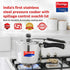 Prestige Nakshatra Alpha Svachh Stainless Steel Spillage Control Pressure Cooker 3 L Silver
