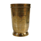 Pure Brass Embossed Design Tumbler Glass | Pack of 1
