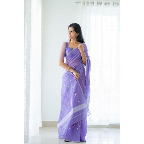 Vasthrlay Lavender Kanjivaram Saree