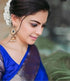 Vasthrlay Soft Pure Kanjivaram Silk Blue Saree Banarasi With Blouse Piece