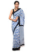 Jaipuria Hand Block Printed Pure Cotton Saree For Women With Unstitched Blouse Piece