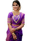 Vasthrlay Purple Banarasi Saree