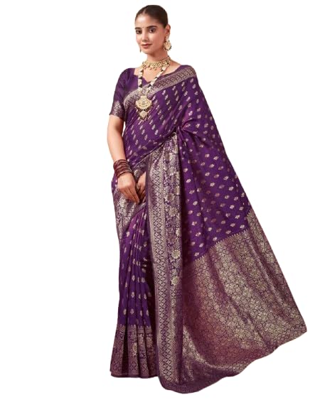 Vasthrlay Banarasi Unstitched Saree