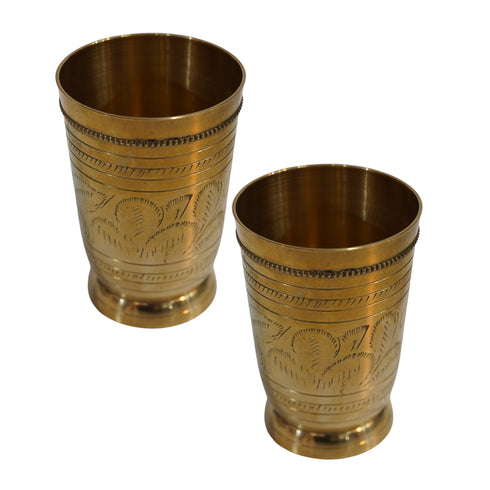 Pure Brass Drinking Glass | Pack of 4