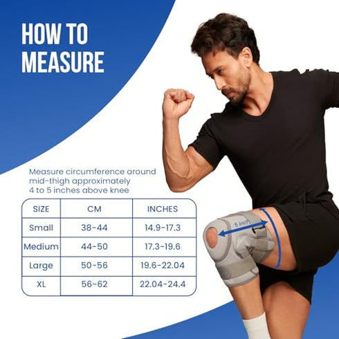 Ortho Hinged Knee Braces Support for Men and Women | Joint Stability Belt | Knee Pain Relief Patella Stabilizer