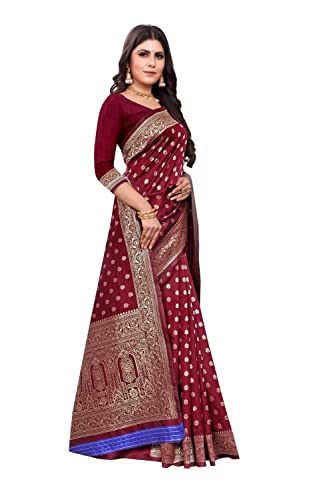 Vasthrlay Banarasi Kanjivaram Wedding Paithani Saree With Blouse Piece