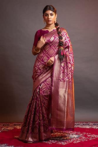 Vasthrlay Banarasi Unstitched Saree