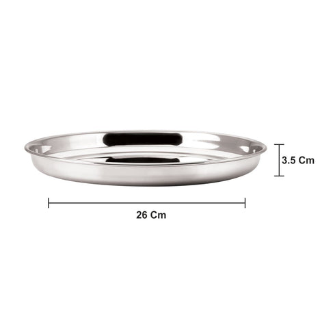 Stainless Steel Dinner Plates Set of 6