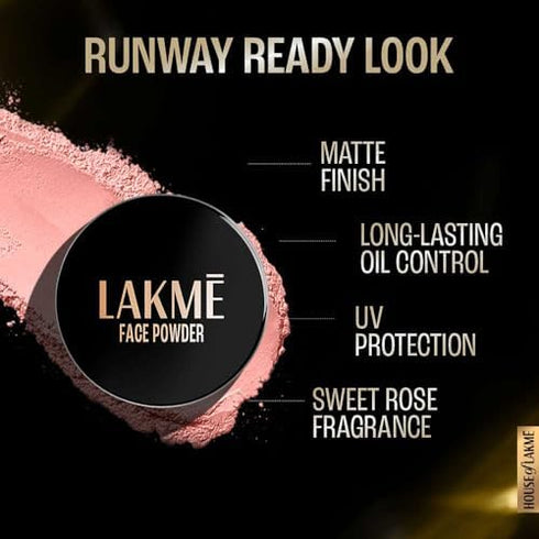 Lakme Rose Face Powder With Sunscreen | Warm Pink