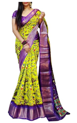 Vasthrlay White Sequins Unstitched Saree