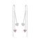 CLARA 925 Sterling Silver Sui Dhaga Threader Earrings Heart