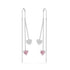 CLARA 925 Sterling Silver Sui Dhaga Threader Earrings Heart