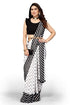 Vasthrlay Georgette Printed Zhilmil Black N Free Ethnic Wear