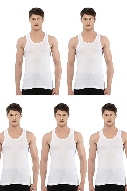 Dixcy Scott Clasz Vest Sleeveless (RN) (Pack of 5) (White) (100cm)