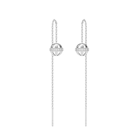 CLARA 925 Sterling Silver Sui Dhaga Threader Earrings Ball