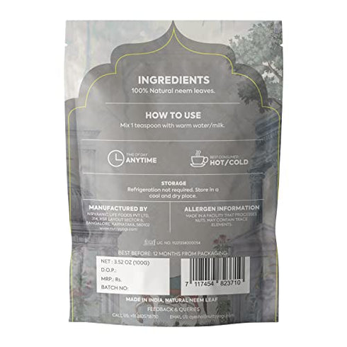 Nutty Yogi Neem Powder 100g Anti Bacterial Chemical Free Hair Cleanser For Healthy Hair