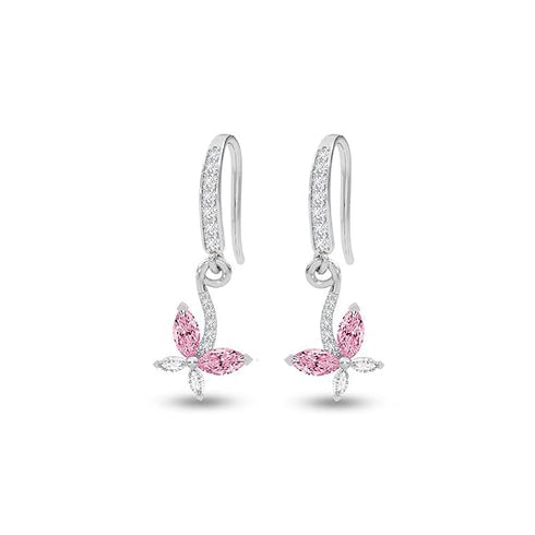 CLARA 925 Sterling Silver Drop Earrings Butterfly