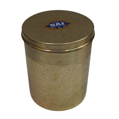 Brass Jar with Lid for Tea Sugar and Spice 238g Each 1 PCS