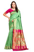 Vasthrlay Kanjivaram Chand Paithani Rama Pink Saree With Blouse Piece