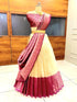 Vasthrlay Kanjivaram Silk Half Saree Set With Zari Dupatta