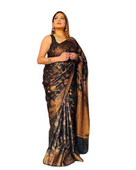 Vasthrlay Black Kanjivaram Saree