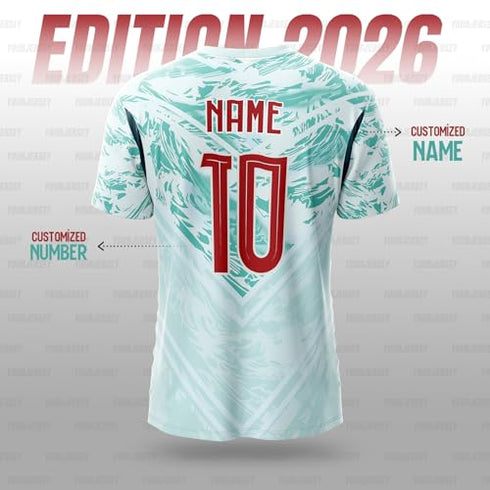 Portugal Away 2026 Football Jersey For Men Boys Kids Women| Custom Personalised Portugal Fan Football T Shirt With Name & Number