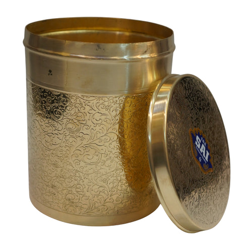 Brass Jar with Lid for Tea Sugar and Spice 238g Each 1 PCS