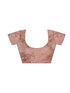 Vasthrlay Embroidery Georgette Dusty Pink Saree With Unstitched Blouse Piece