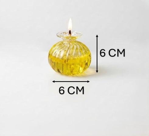 Surekha Gallery Modak Diya | Handcrafted Borosilicate Glass Oil Lamp