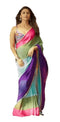 Vasthrlay Pink Georgette Unstitched Saree