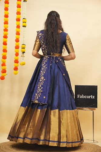Vasthrlay Unstitched South Indian Half Saree