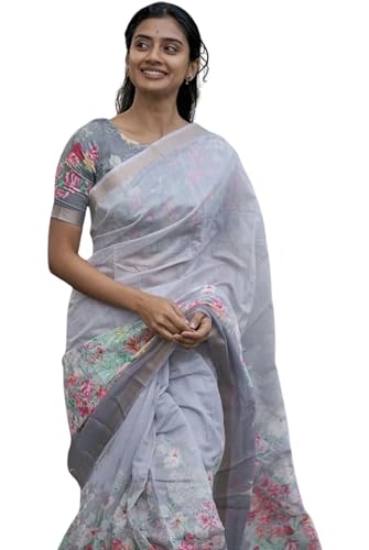 Vasthrlay Banarasi Kanjivaram Wedding Flowerjaal Saree With Blouse Piece