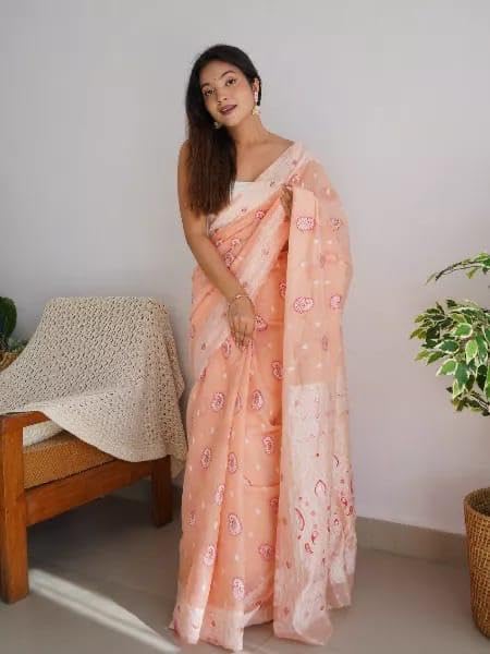 Vasthrlay White Kanjivaram Saree