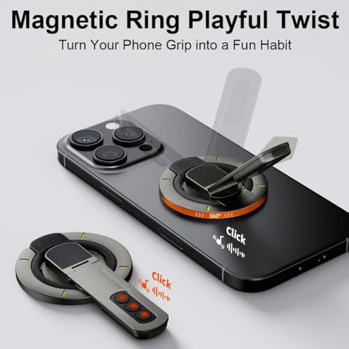 Adofys Fidget Grip Stand Compatible with MagSafe 360° Adjustable Phone Kickstand Compatible with iPhone 16e/16/15/14/13/12