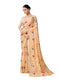 Vasthrlay White Floral Unstitched Saree