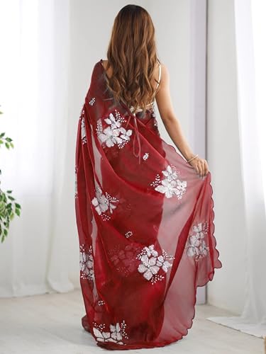 Vasthrlay Black Unstitched Saree