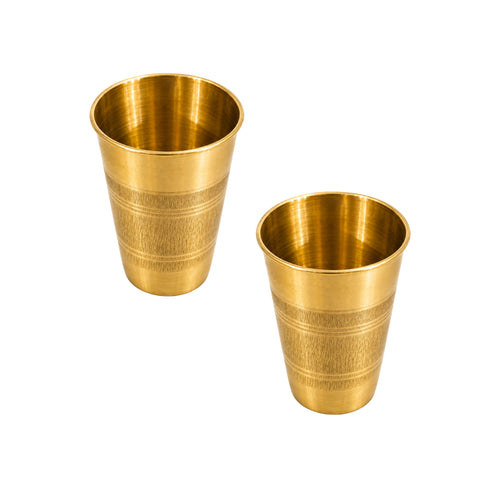 Pure Brass Lassi Drinking Glass | Pack of 2