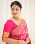 Vasthrlay Kanjivaram Soft Silk Pink Saree With Blouse Piece