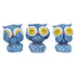 Blue Resin Cute Owl Statues Bird Figurines | Decorative Showpieces for Home