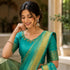 Vasthrlay Banarasi Art Silk Lehenga Choli Set With Dupatta Teal Green And Gold