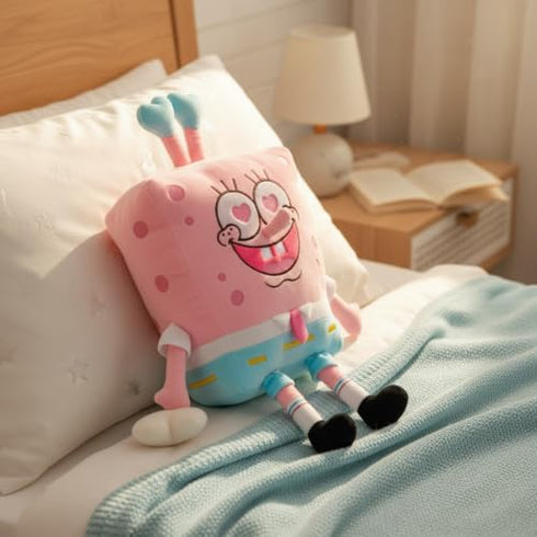 MINISO Spongebob Squarepants Pink Heart Plush Toy - 30CM Soft & Cute Plush
