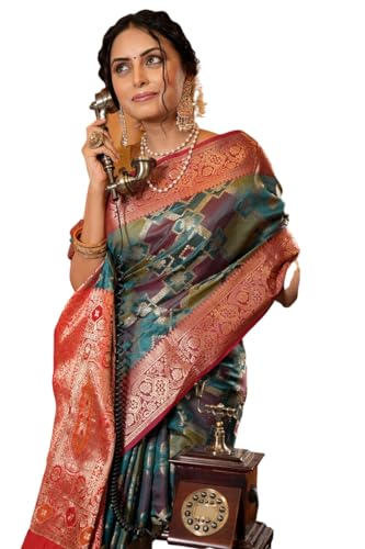 Vasthrlay Navy Blue Jacquard Saree