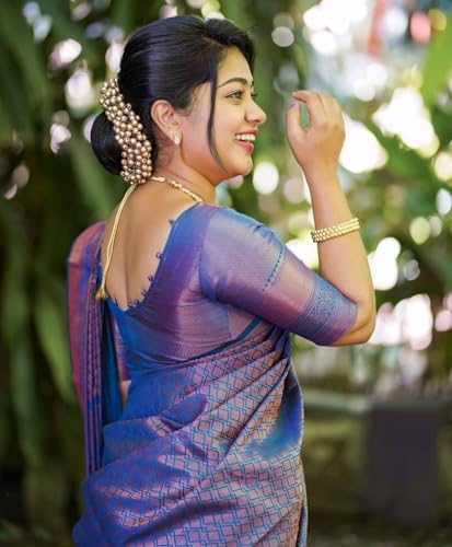 Vasthrlay Banarasi Kanjivaram Kanchipuram BS09 Saree With Blouse Piece