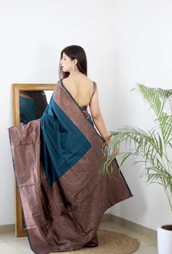 Vasthrlay Kanjivaram Kanchipuram Banarasi Yatri Saree With Blouse Piece