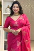 Vasthrlay Kanjivaram Soft Silk Pink Saree With Blouse Piece