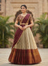 Vasthrlay South Indian Style Unstitch Half Saree Lehenga Choli For Women | Pl235
